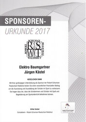 Sponsoren Urkunde 2017